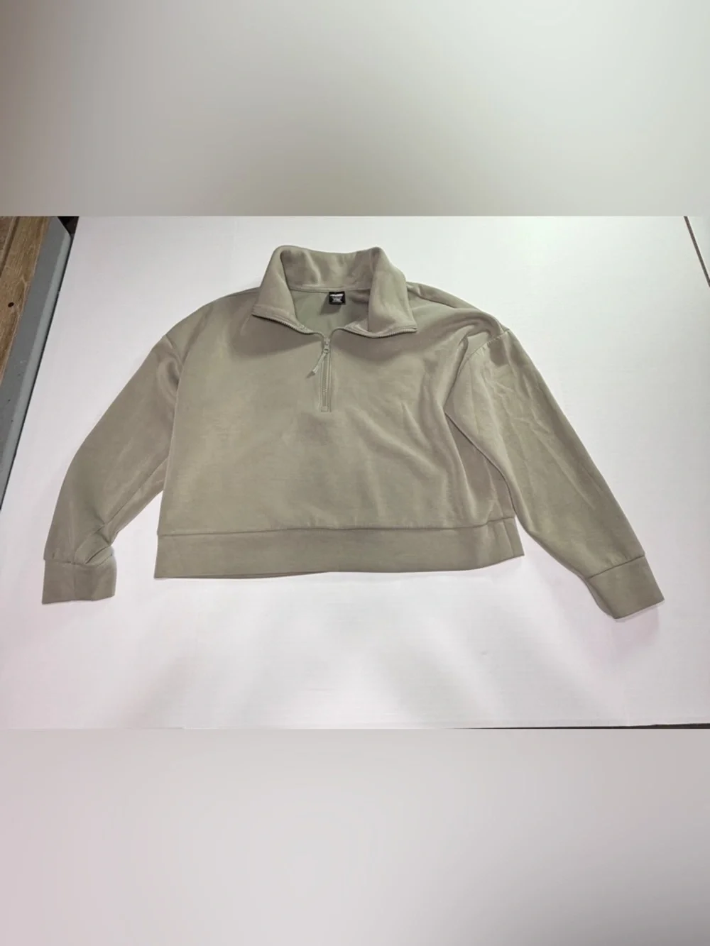 Avia Taupe Full-Zip scuba quarter zip pullover and joggers - Picture 2 of 13